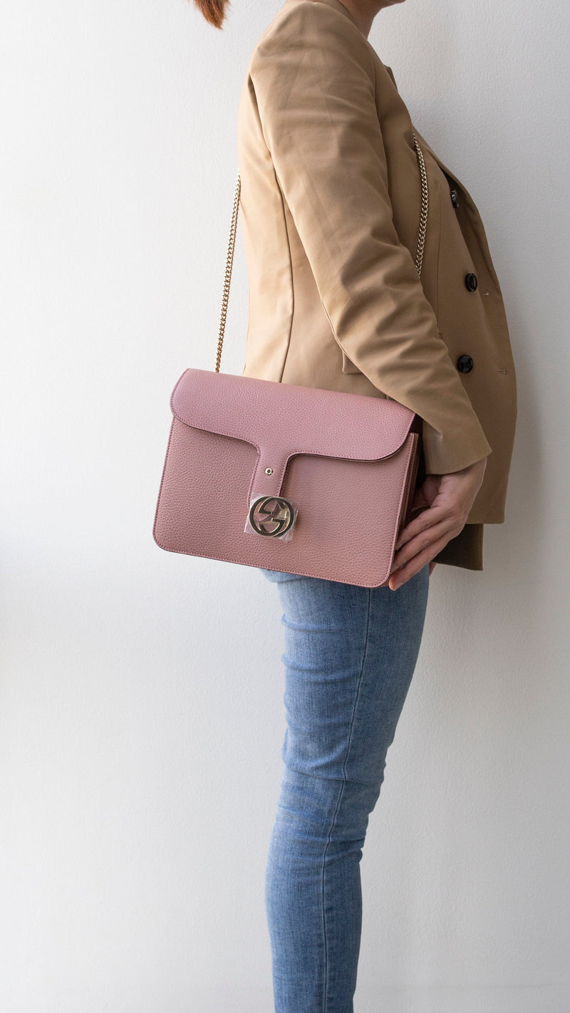 Gucci Interlocking G Small Dollar Shoulder Bag - Pink Crossbody