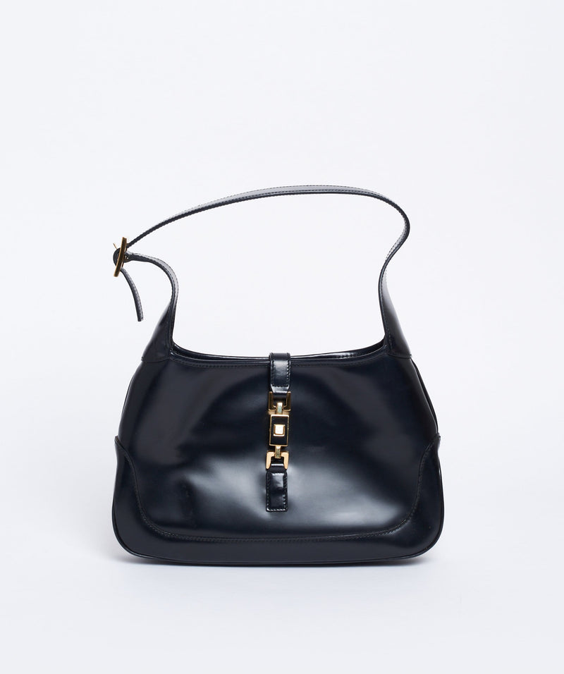 Gucci GUCCI Jackie Shoulder Bag Black Leather