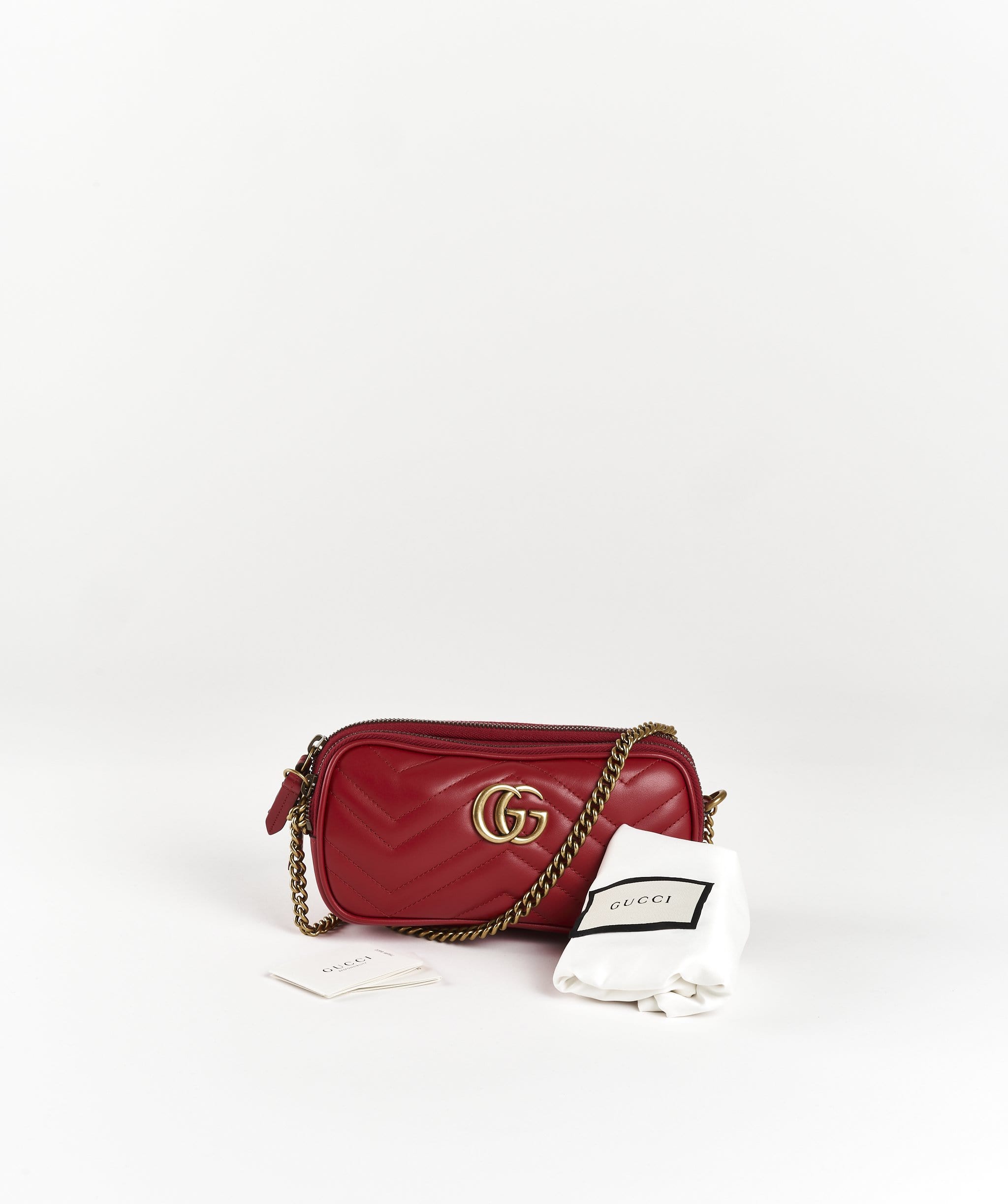 Gucci Gucci Marmont red chain bag