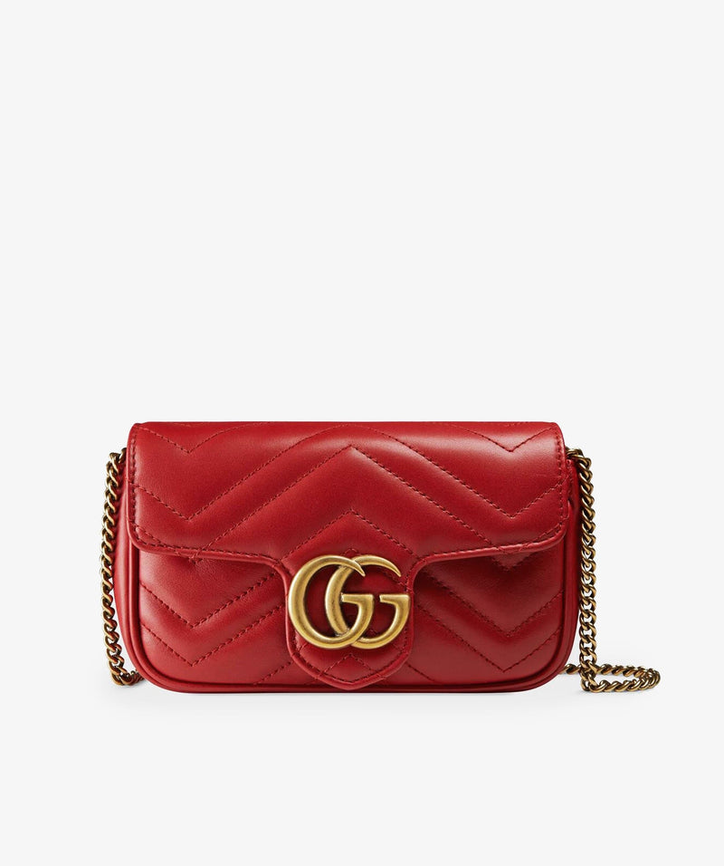 GG Marmont leather shoulder bag in red - Gucci | Mytheresa