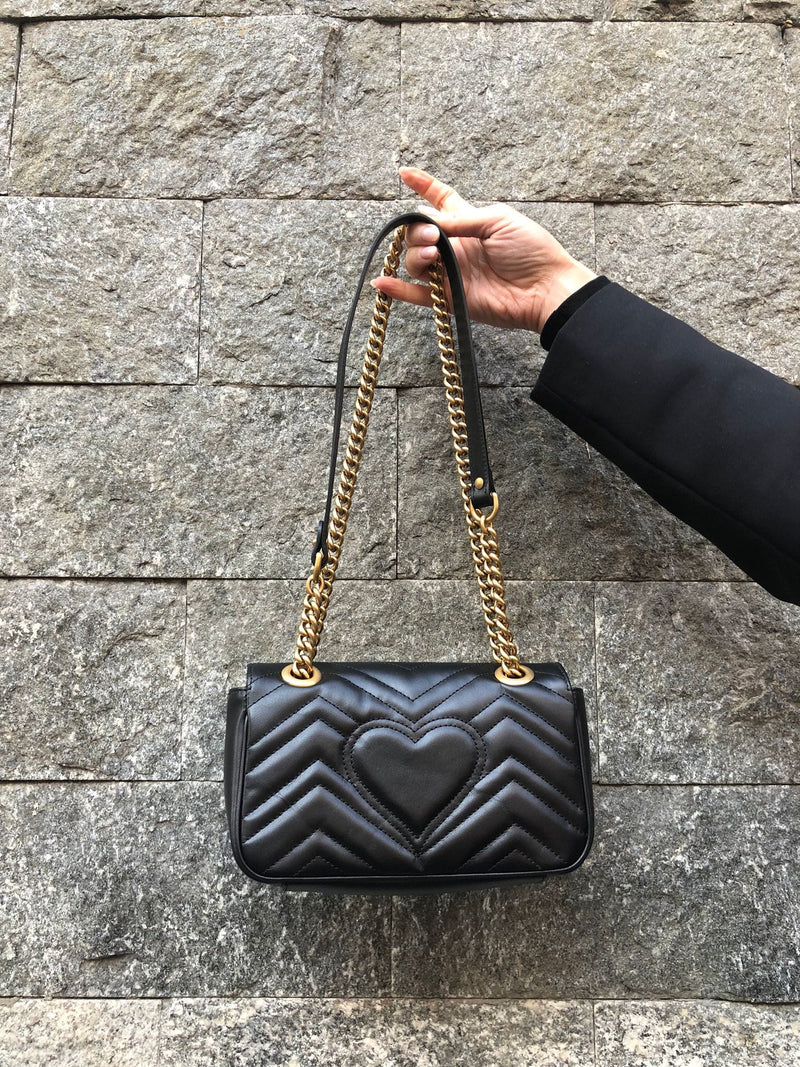 Gucci Gucci Marmont Small Black Shoulder Bag - AWL2813