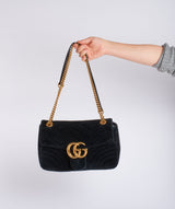 Gucci Gucci Marmont velvet black bag.