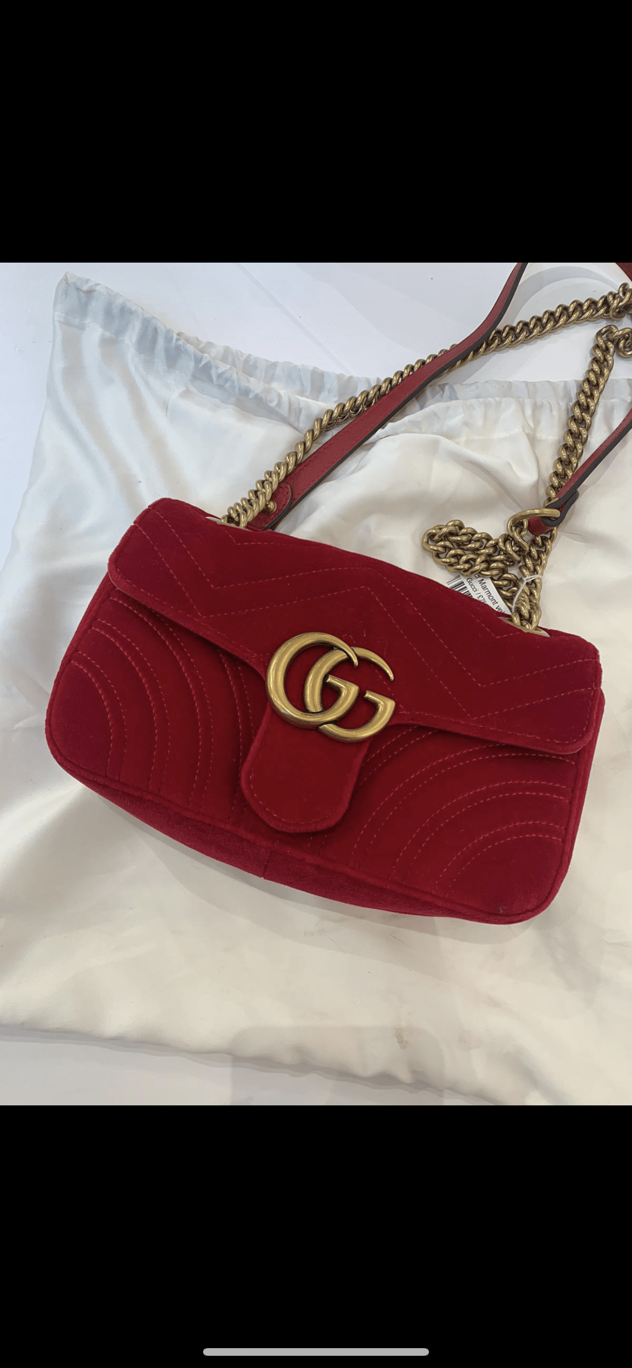 Gucci Gucci Marmont velvet red