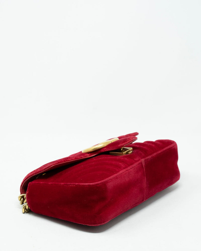 Gucci Marmont Velvet Red Bag - ADL2011 – LuxuryPromise