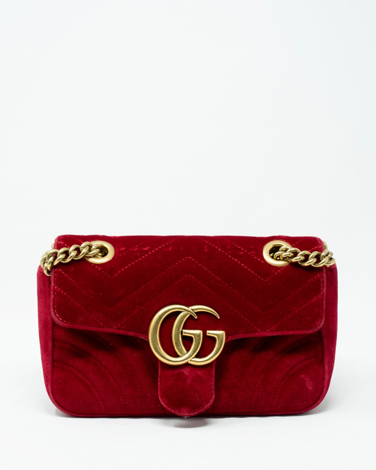 Gucci Gucci Maront velvet red bag - ADL2011