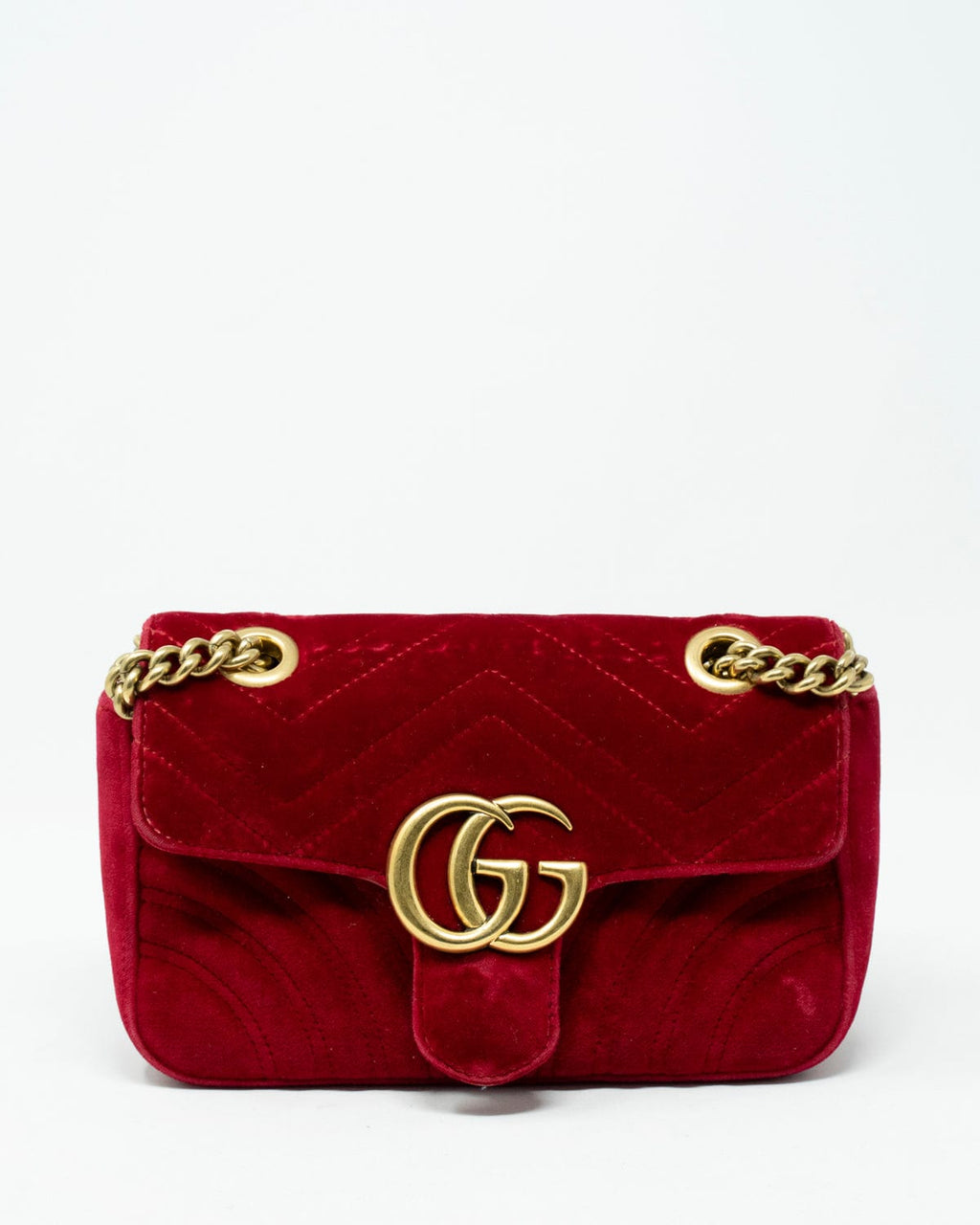 Gucci Marmont Velvet Red Bag - ADL2011 – LuxuryPromise