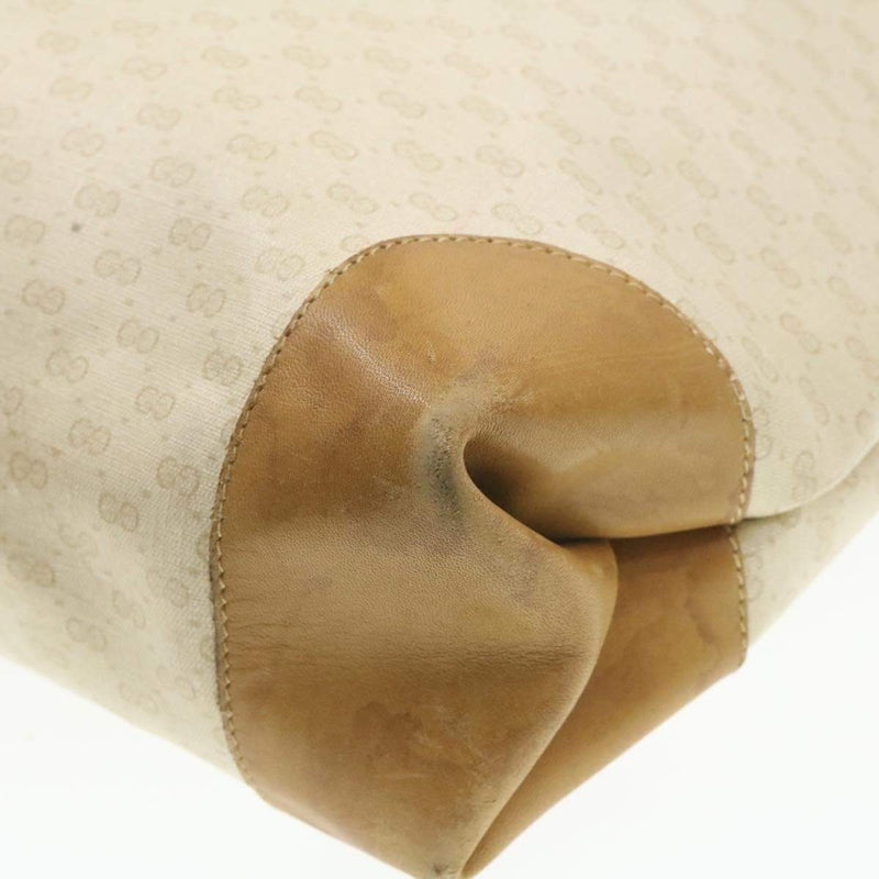 Gucci Gucci Micro Small GG Canvas Web Sherry Line Tote Bag PVC Leather