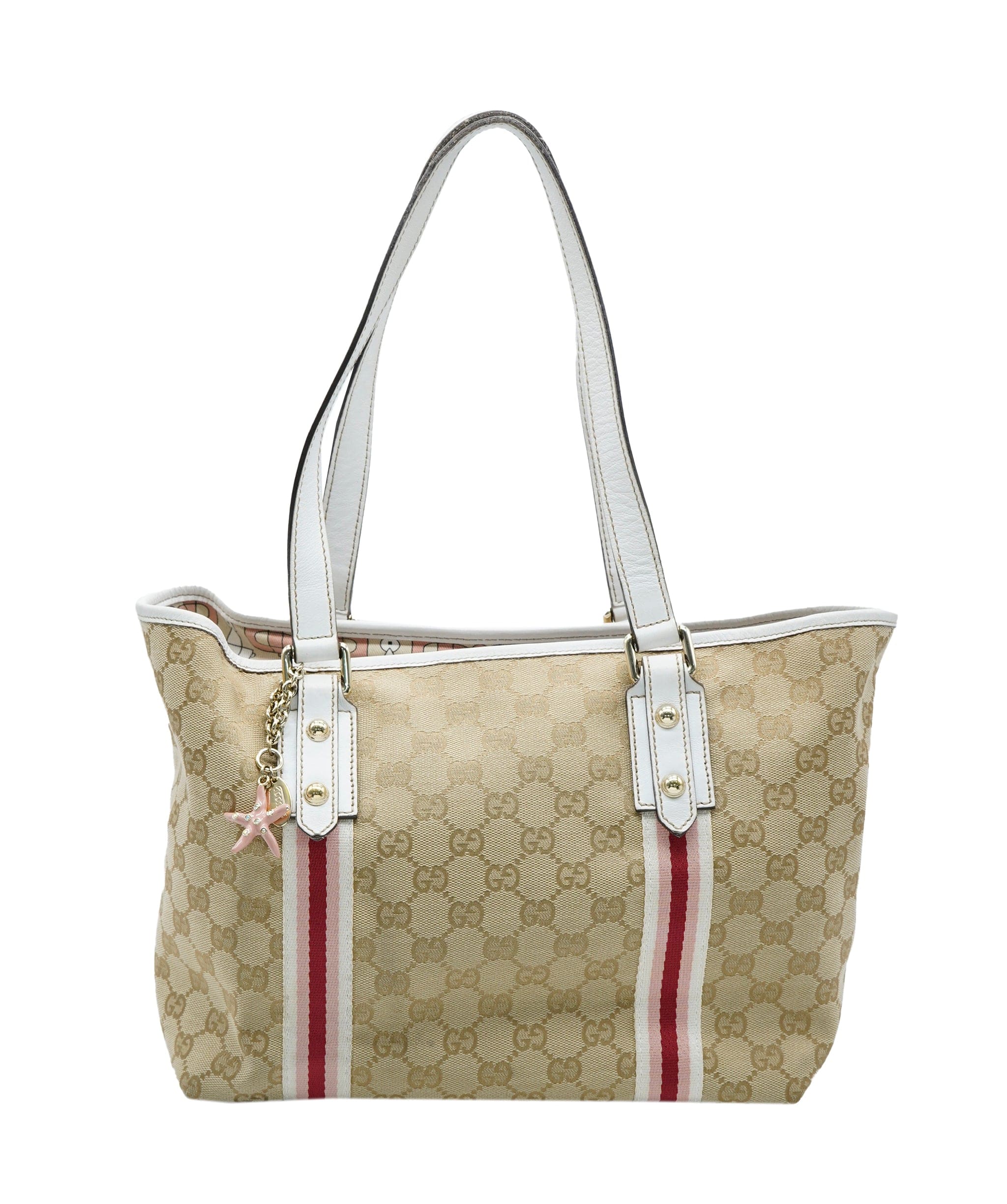 Gucci Monogram Beige Tote Bag - AWL1960