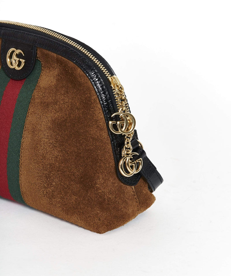 Gucci Gucci Ophidia Brown Suede Bag