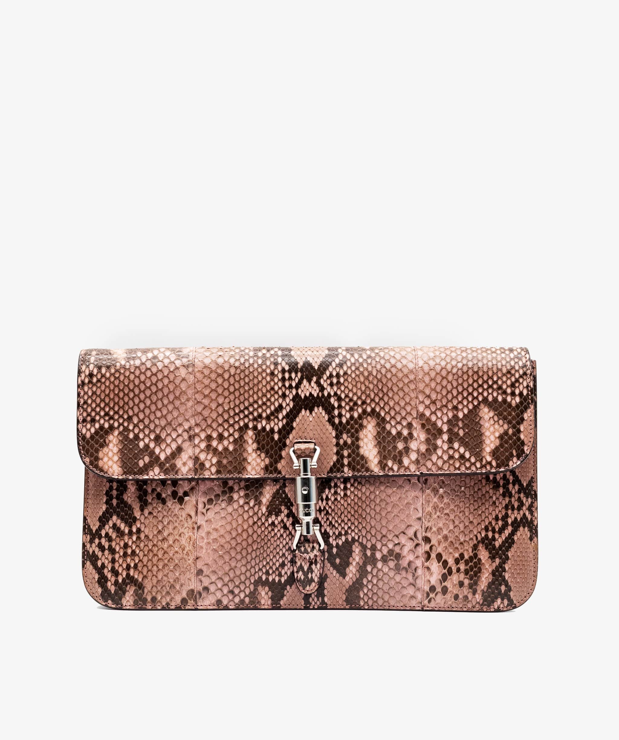 Gucci Gucci Python Soft Jackie Clutch