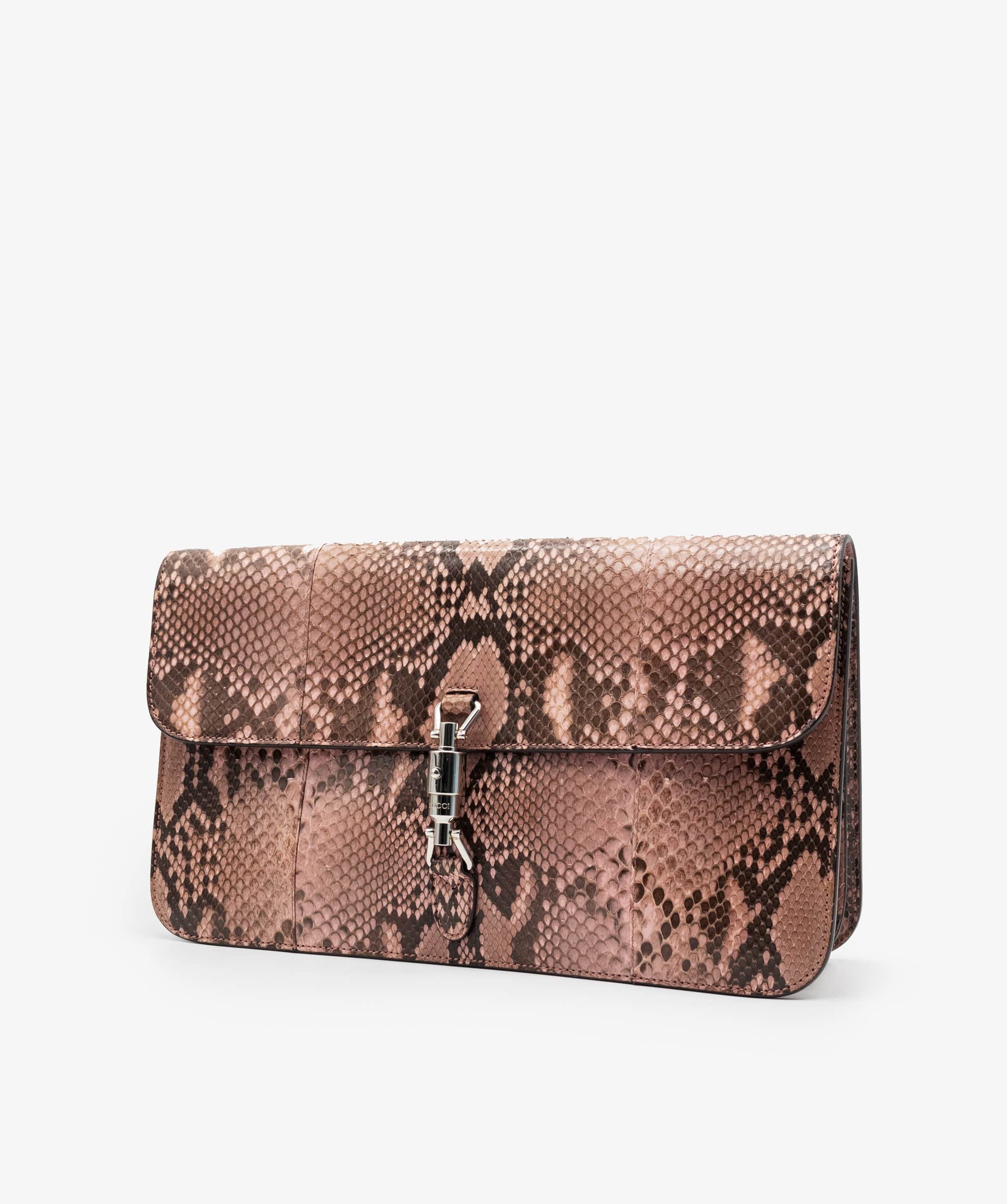 Gucci Gucci Python Soft Jackie Clutch