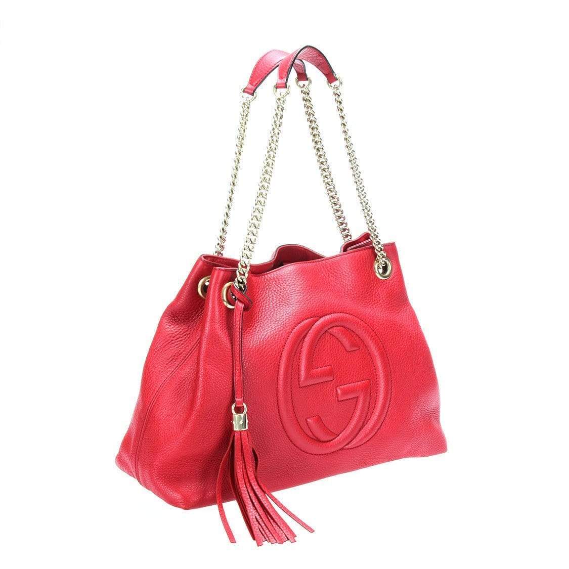 Gucci Gucci Red Chain Soho Tote Bag - RCL1099