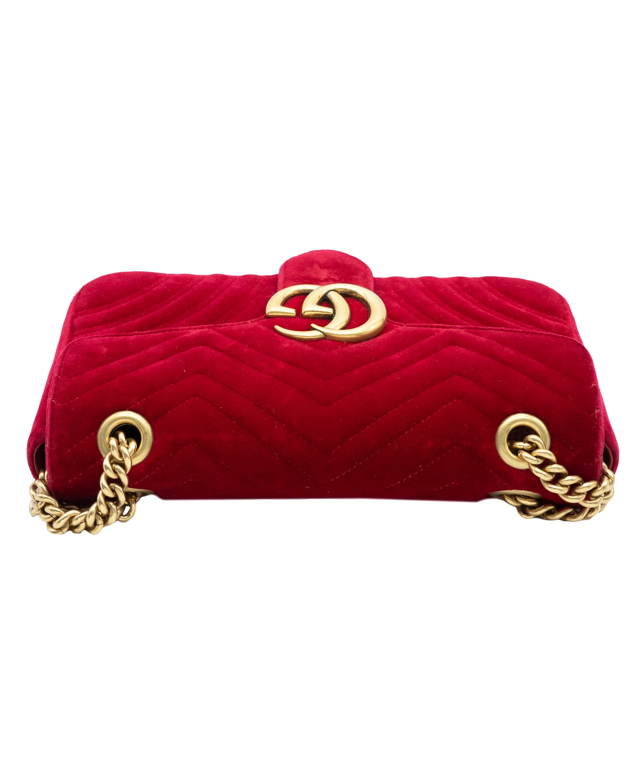 Gucci Gucci red velvet marmont bag ALL0353