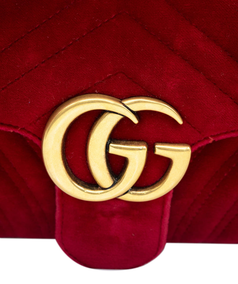 Gucci velvet marmont online clutch bag