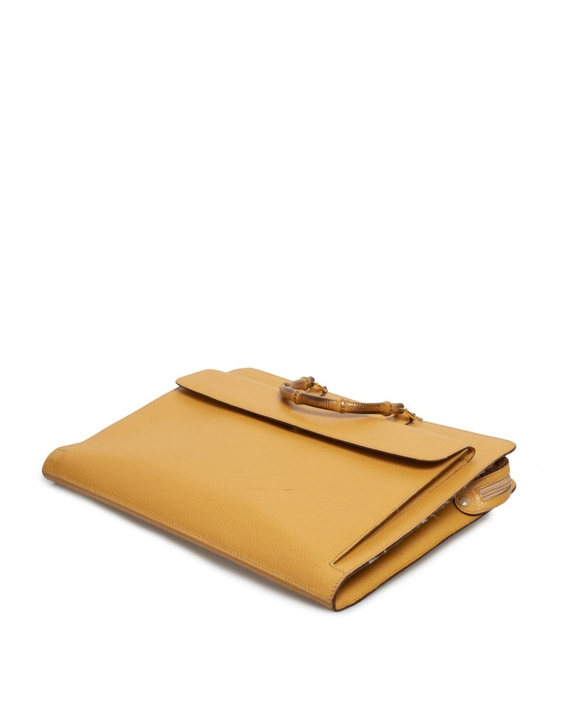 Gucci Gucci Vintage Bamboo Briefcase Attache Case Bag - AWL2022