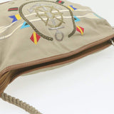 Gucci GUCCI Vintage Marine Shoulder Bag Beige Canvas  - AWL1243