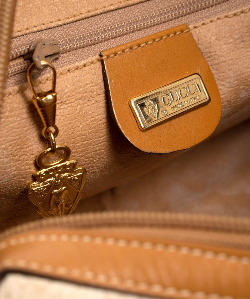 Gucci Monogram Mini Burgundy Boston Bag
