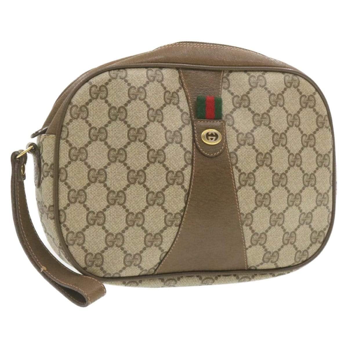 Gucci GUCCI Vintage Supreme GG Canvas Clutch Wristlet Bag