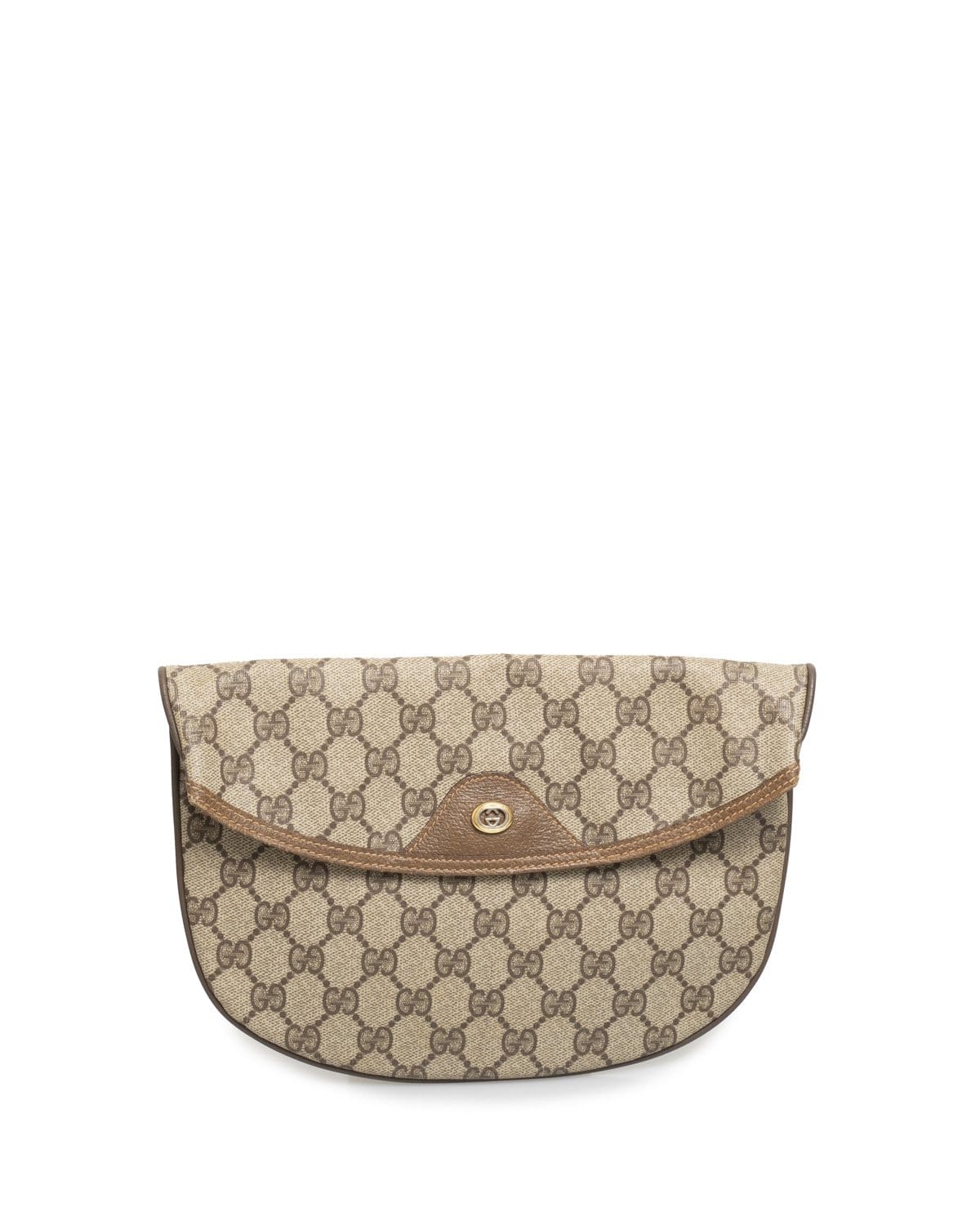 Gucci Gucci Vintage Supreme Monogram Oval Clutch Style Pouch- AWL2024