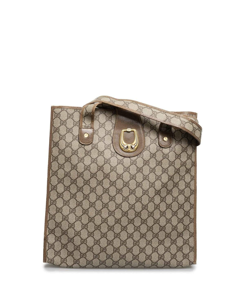 Gucci Gucci Vintage Supreme Tote with Horsebit Hardware Handbag - AWL2005