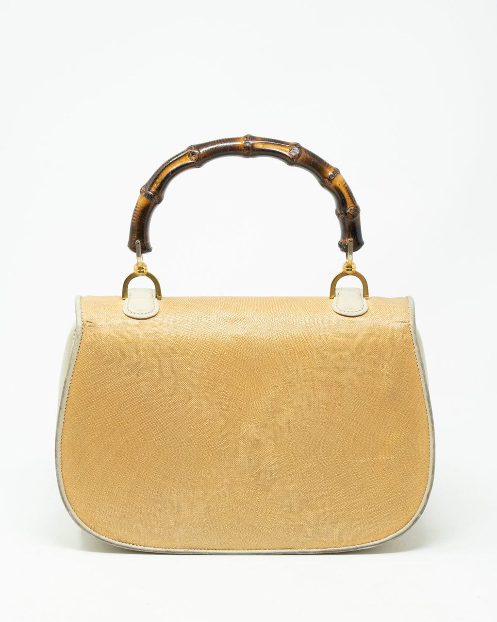 Gucci Bamboo 2000s White Round Handle Bag · INTO