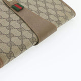 Gucci GUCCI Web Sherry Line GG Canvas Clutch Bag 2Set Beige Red
 Green PVC Auth th1194 MW2737