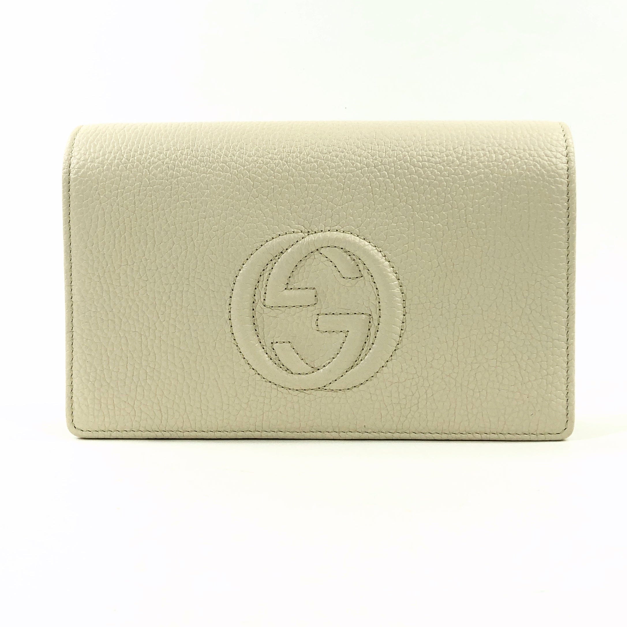 Gucci Leather Chain Shoulder Bag White 3993724