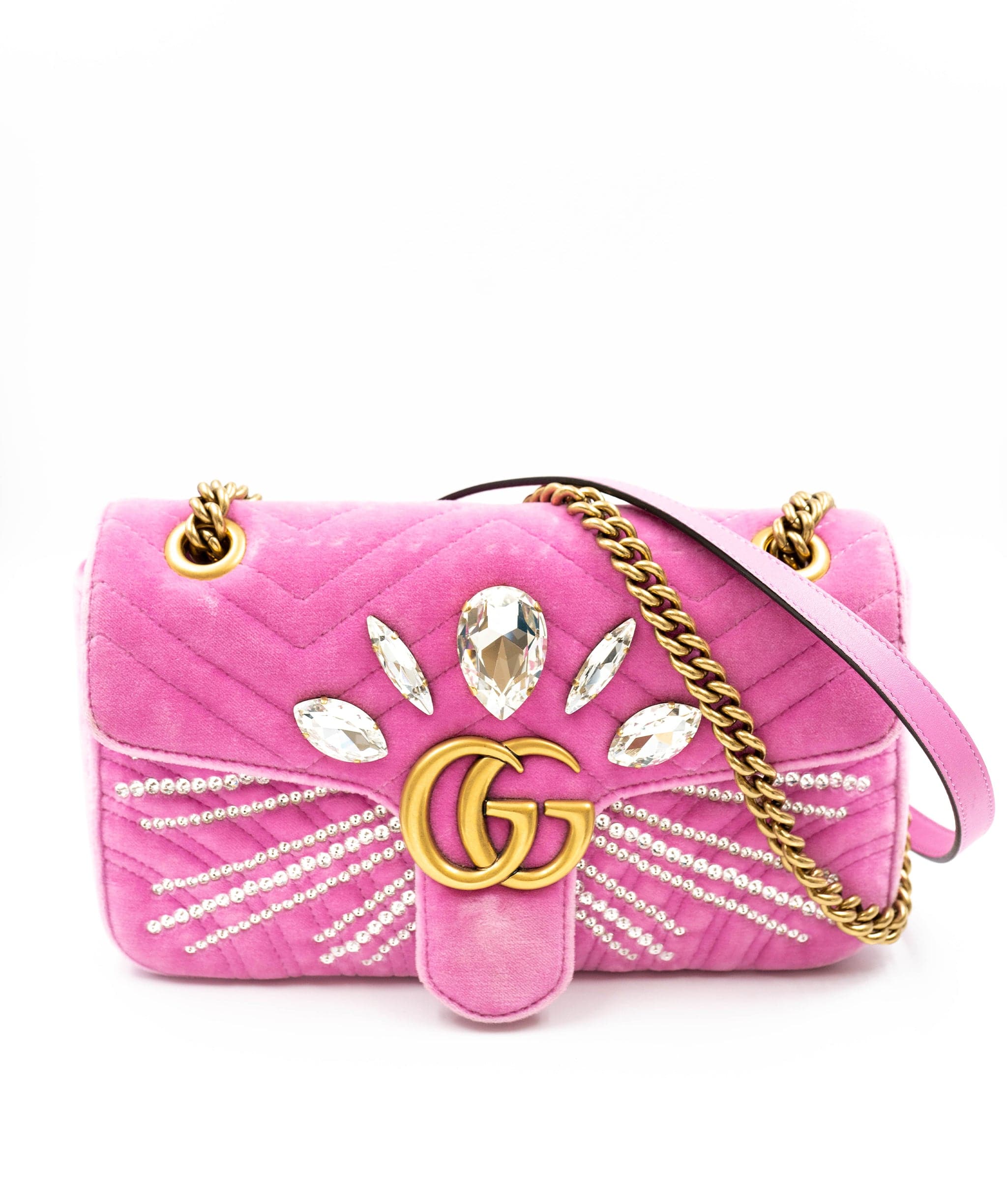 Gucci Pink Gucci Marmont embellished bag AGL2336