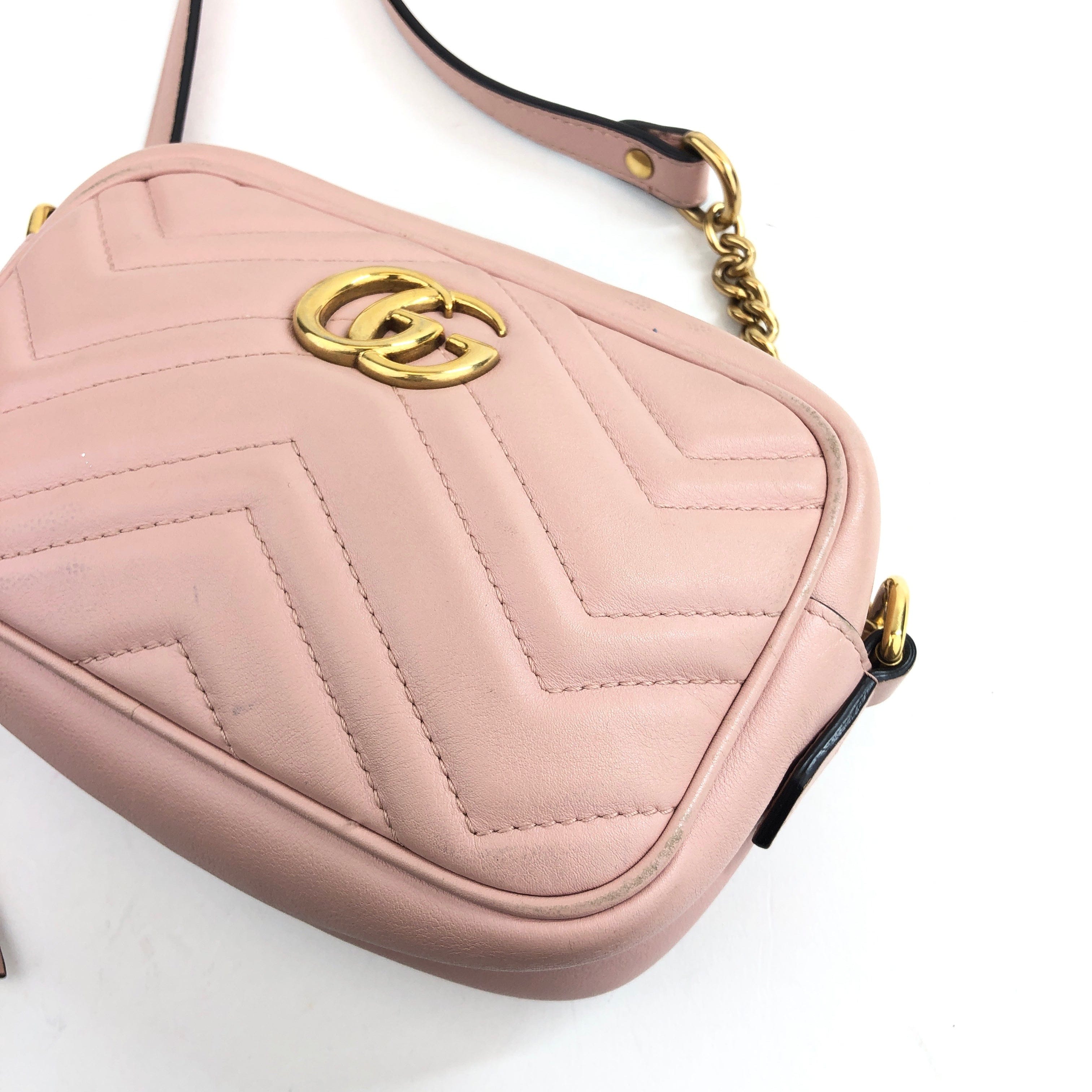 Gucci Pink Mini Gucci Marmont Shoulder Bag PXL2359