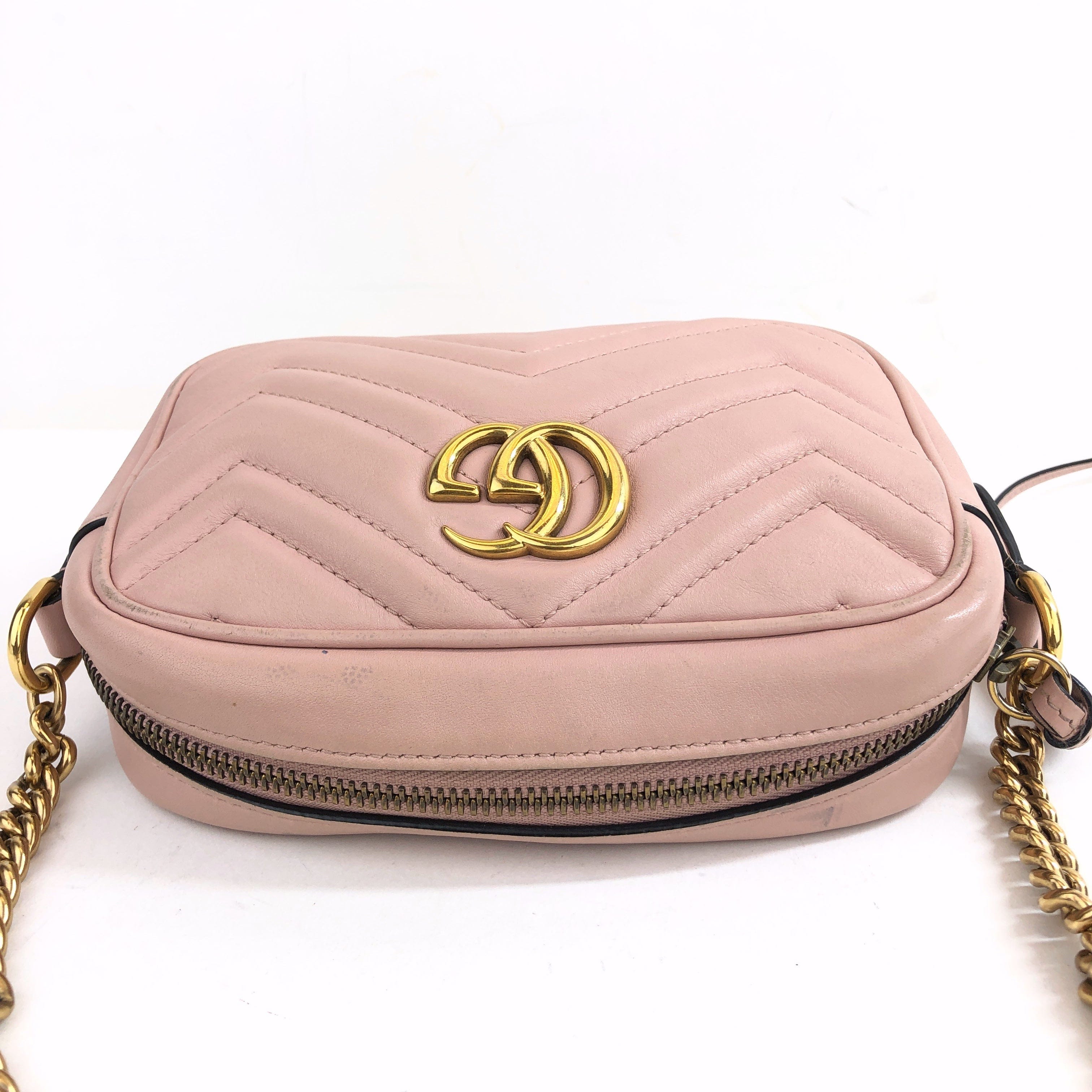 Gucci Pink Mini Gucci Marmont Shoulder Bag PXL2359