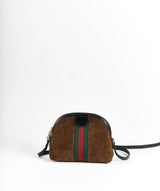 Gucci Small Gucci Ophidia Bag Brown Suede