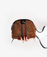 Gucci Small Gucci Ophidia Bag Brown Suede