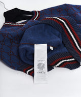 Gucci Gucci Blue Supreme Knit Sweater Size Small