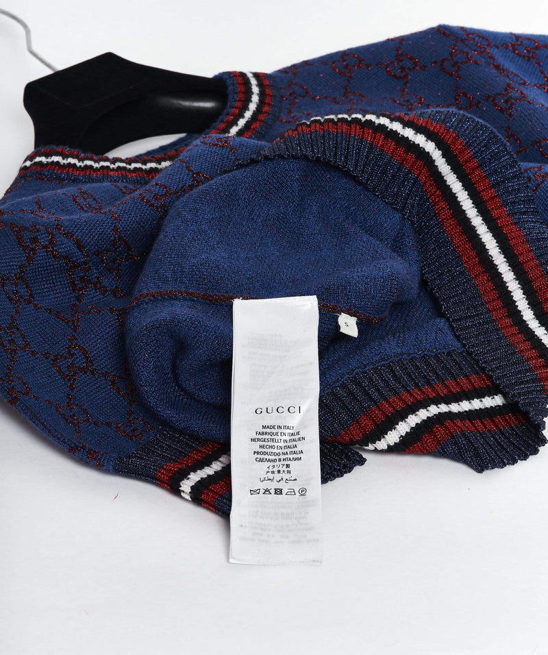 Gucci Blue Supreme Knit Sweater Size Small – LuxuryPromise