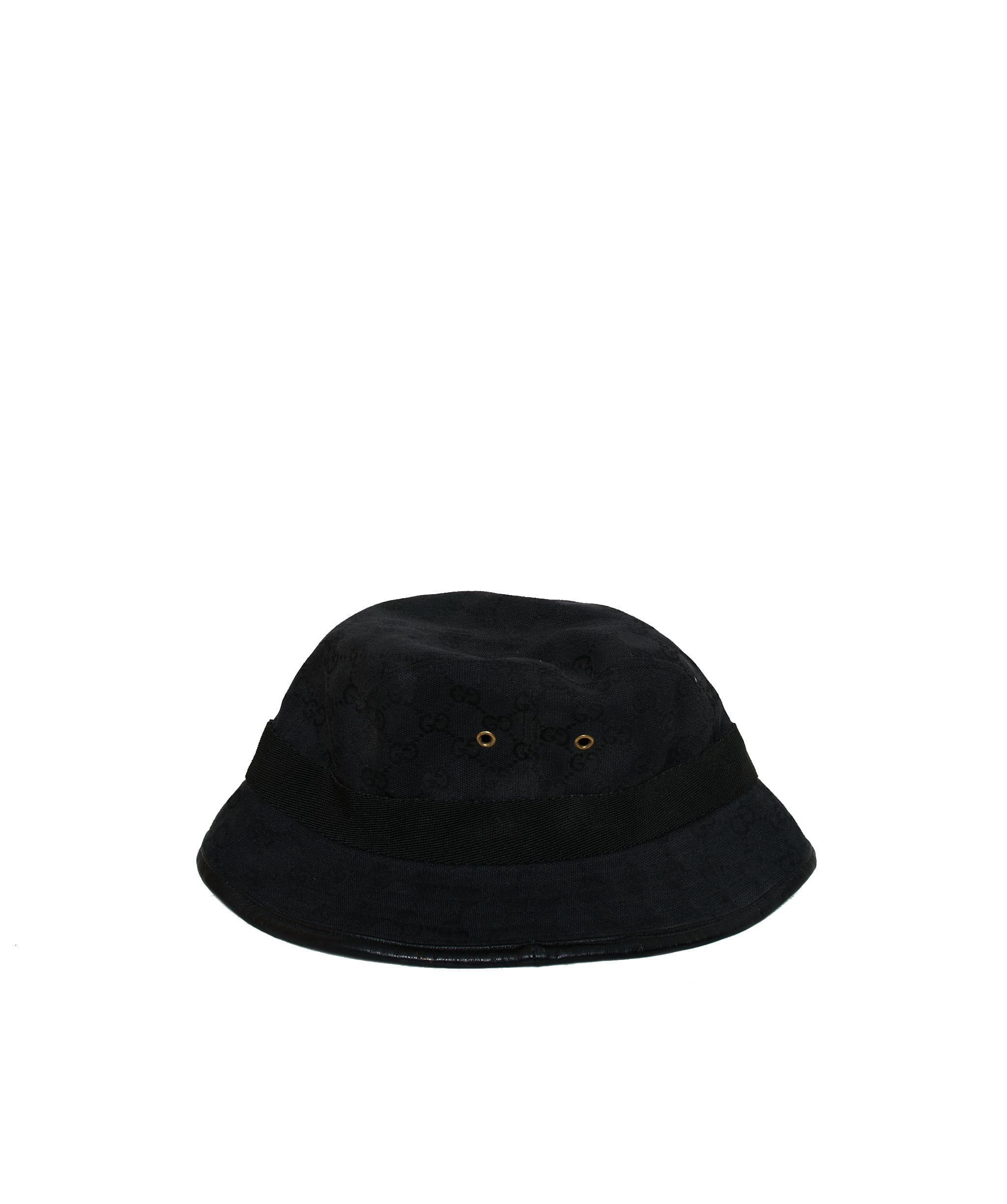 Gucci Gucci GG Black Canvas Bucket Hat  AGL1152