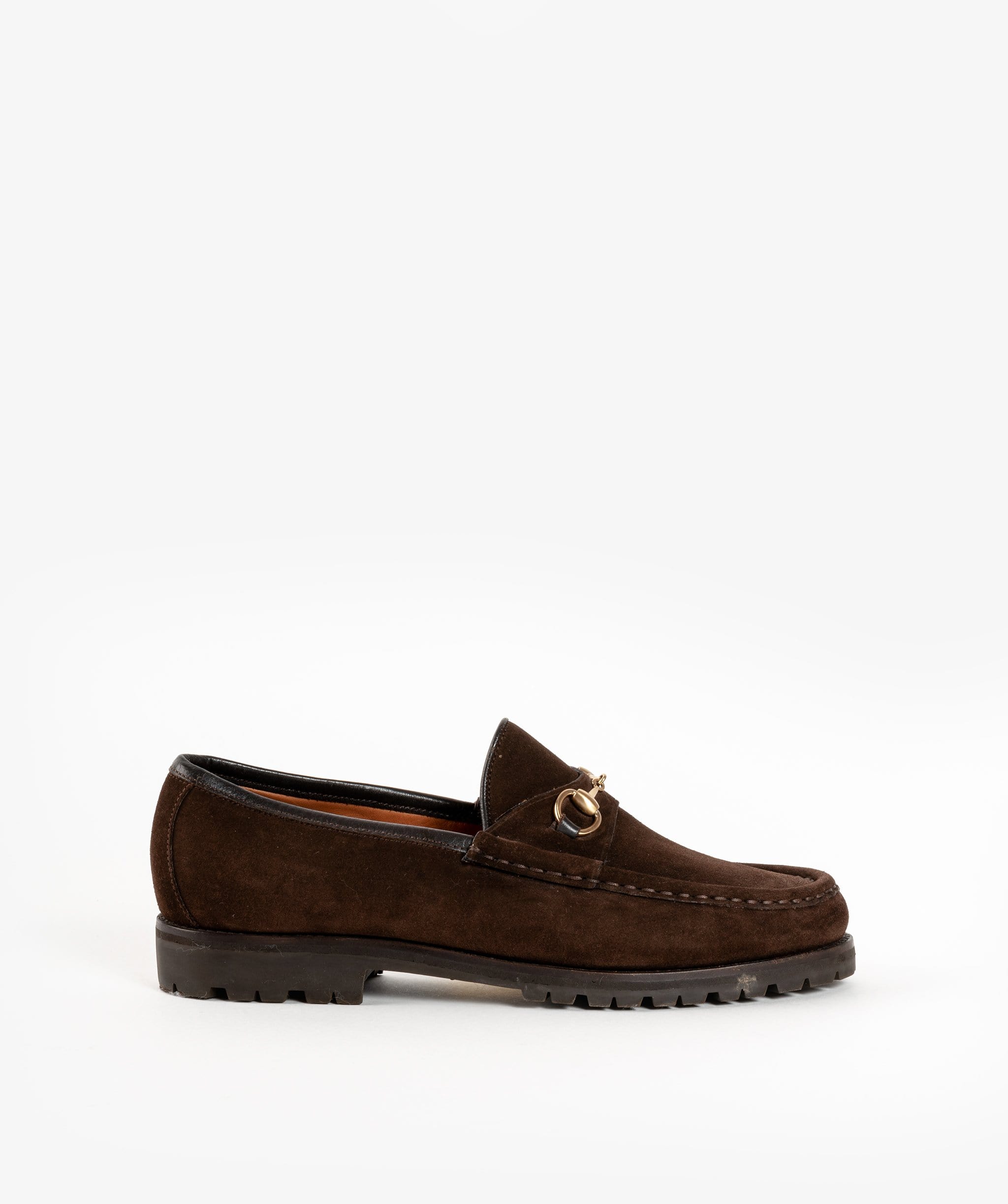 Gucci Gucci Horsebite Brown Loafers with Rubber Soles