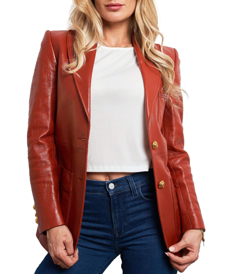 Gucci clearance leather blazer