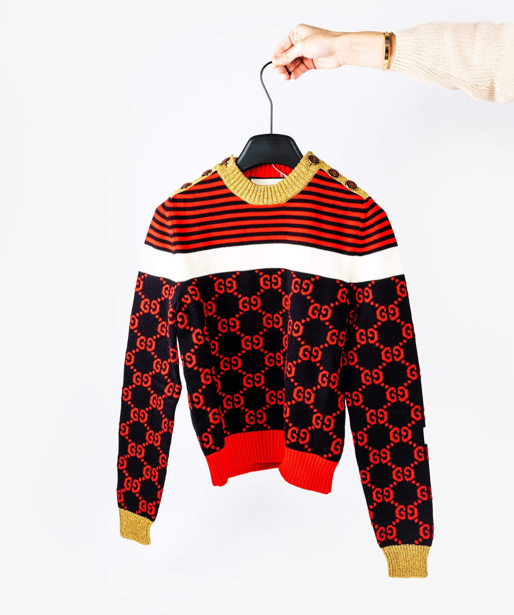 Louis Vuitton x Supreme - Authenticated Sweatshirt - Cotton Red for Men, Never Worn, with Tag