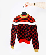 Gucci Gucci Supreme Red Navy Gold Sweater