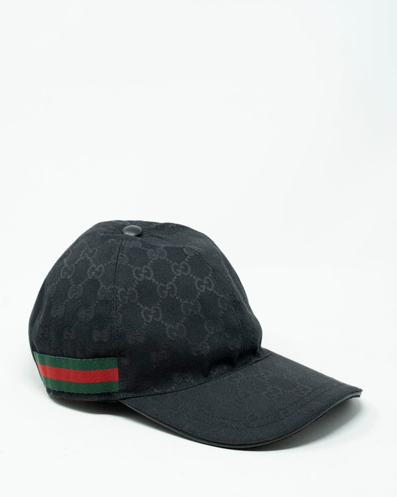 Gucci Hats Black/ Green/Red