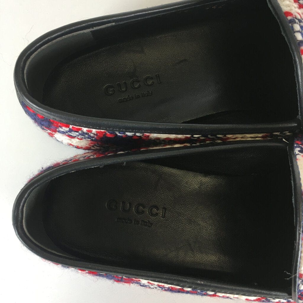 Gucci Gucci Horsebit Tweed Loafers