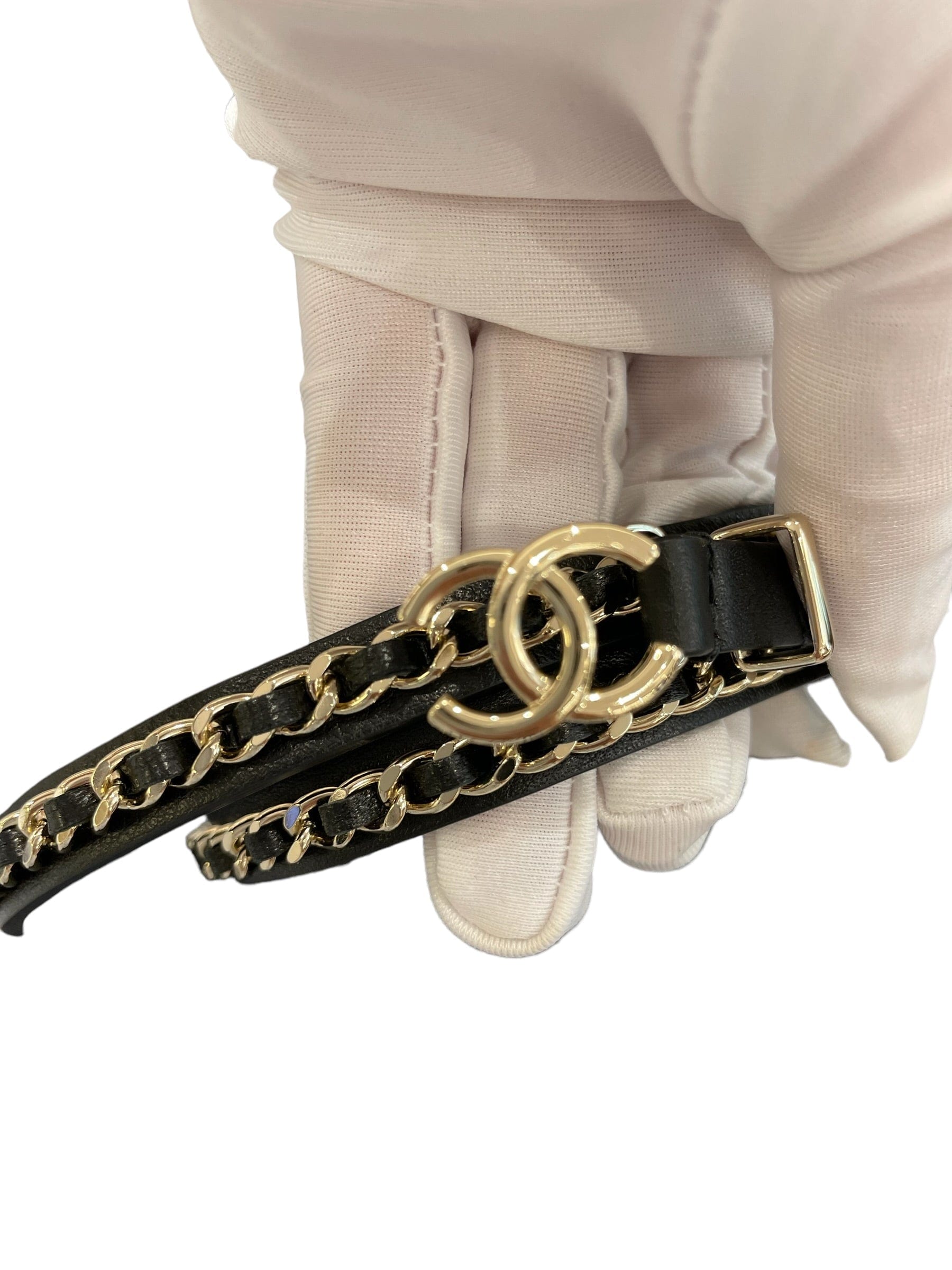 Chanel Black Leather & Chain Belt - 85cm – LuxuryPromise