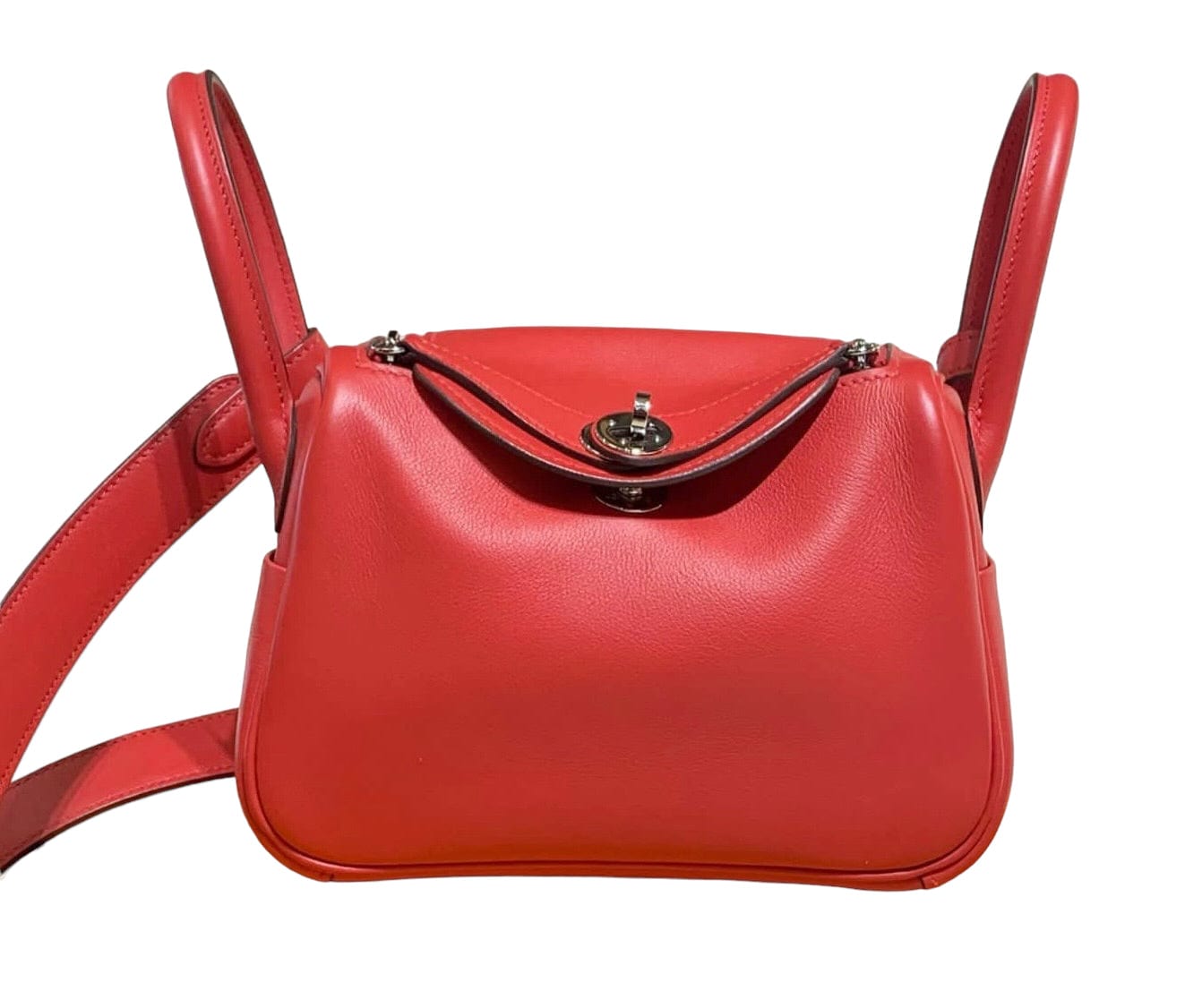 GX Hermes Mini Lindy in Red with PHW