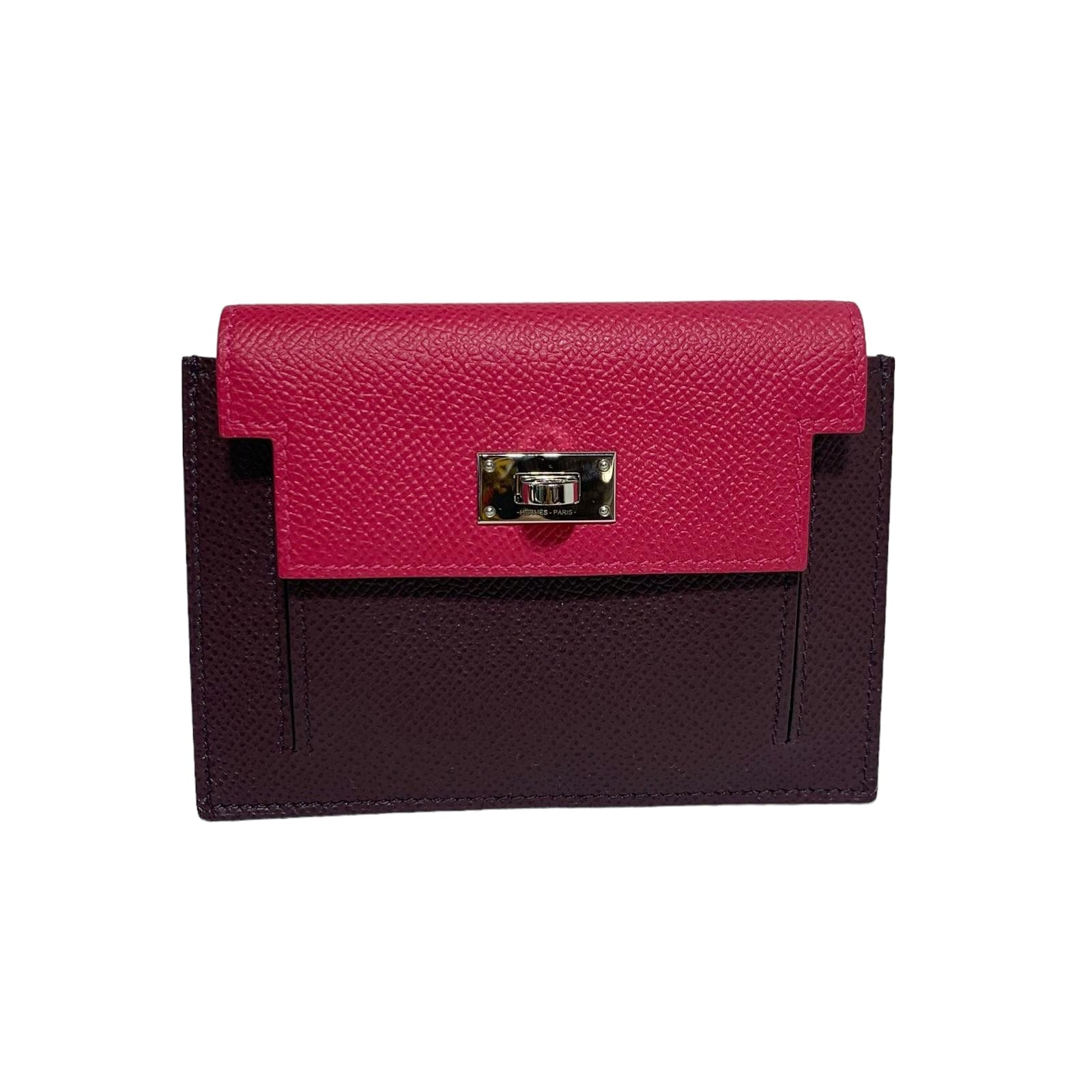 Hermes Kelly Pink/Burgundy Compact – LuxuryPromise