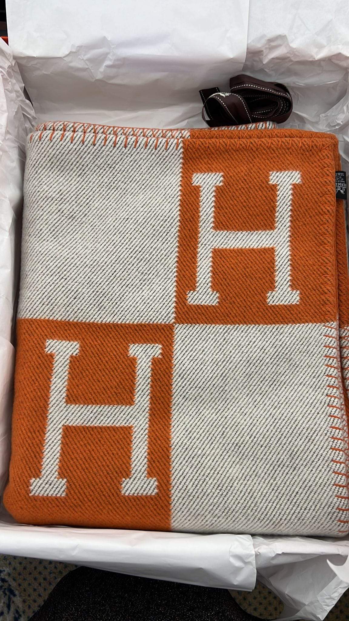 Hermè Hermès Orange Blanket