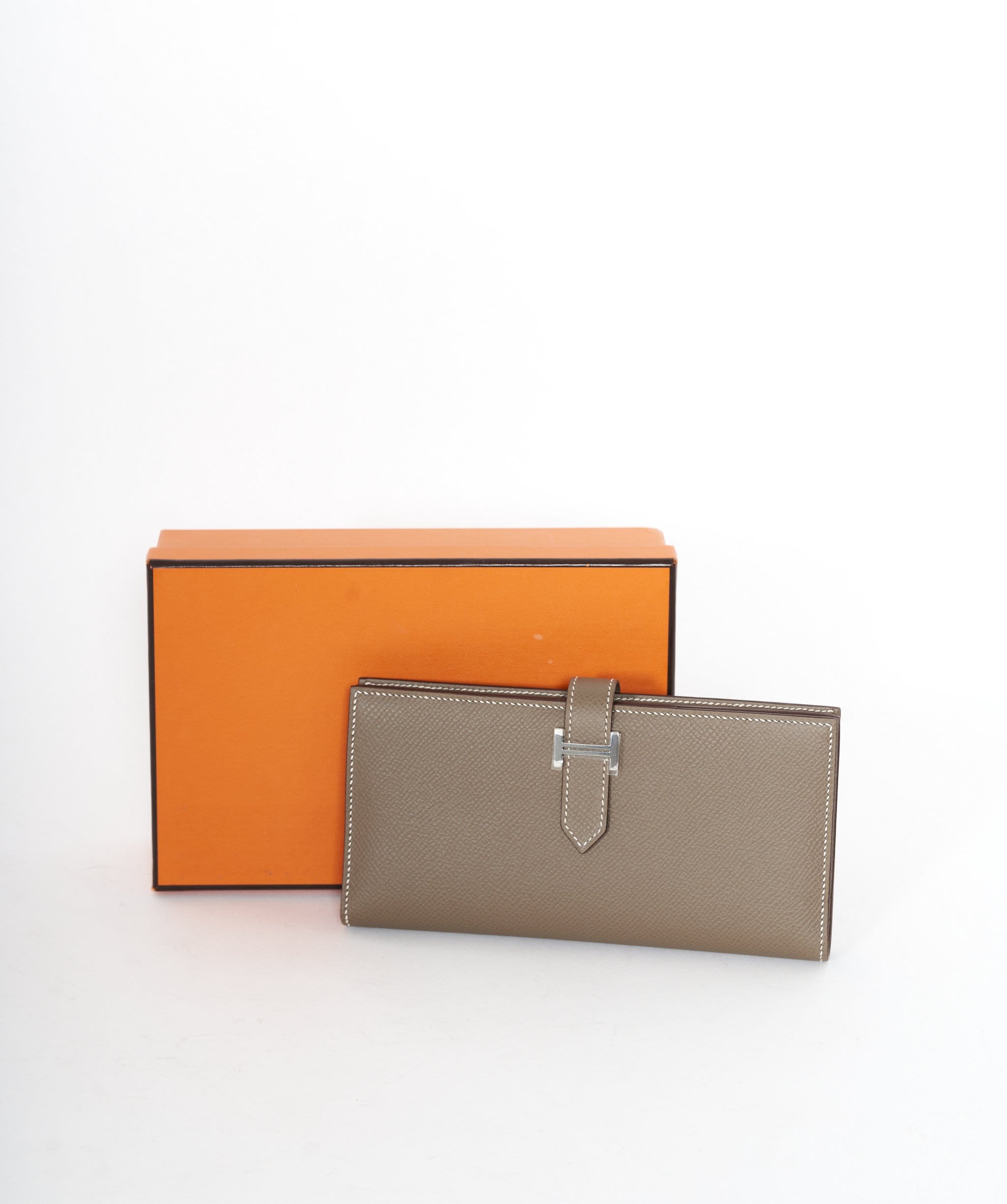 Hermès Hermes Bearn Wallet Etoupe GHW