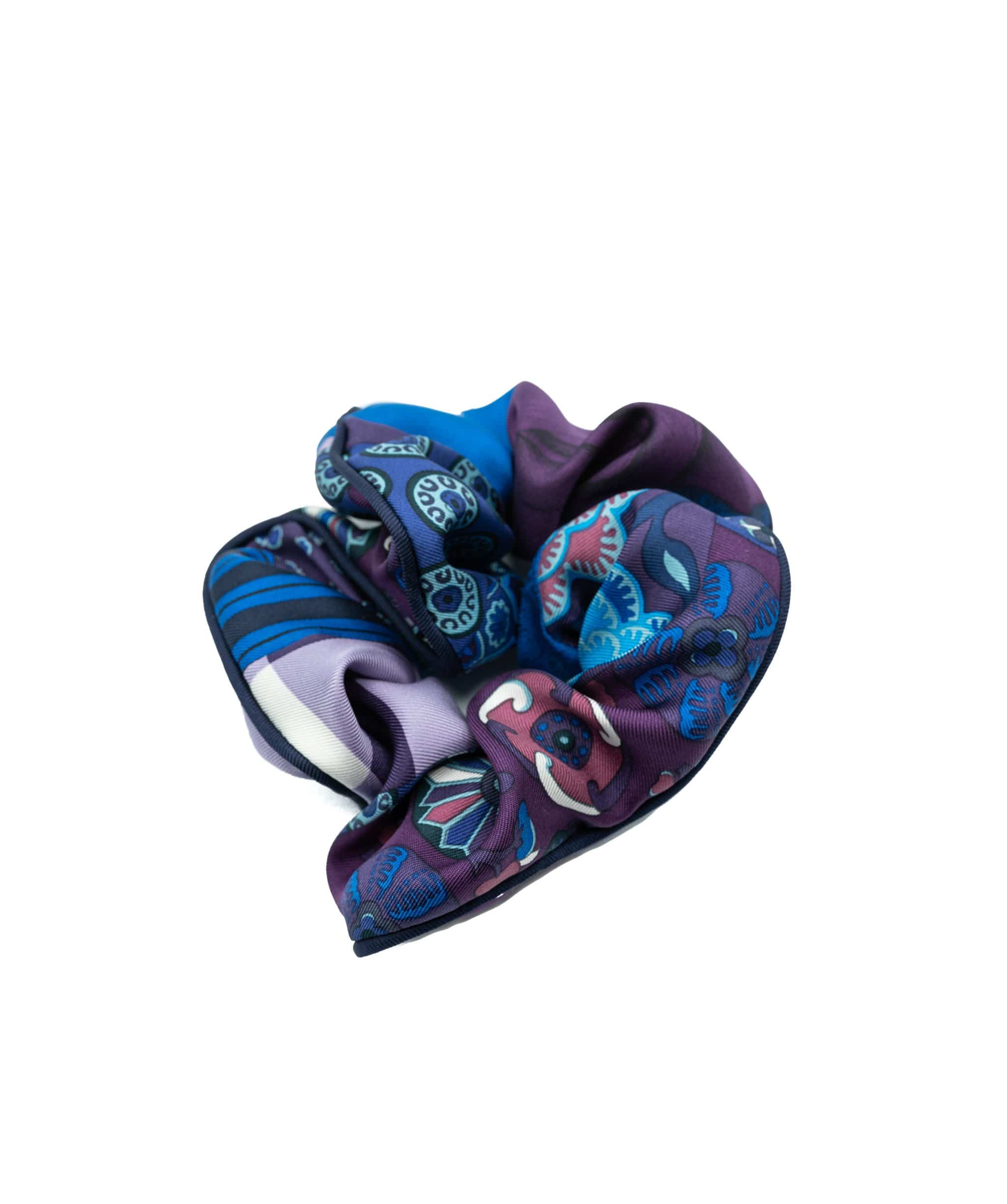 Hermès Hermes Blue/Purple Hair Scrunchie