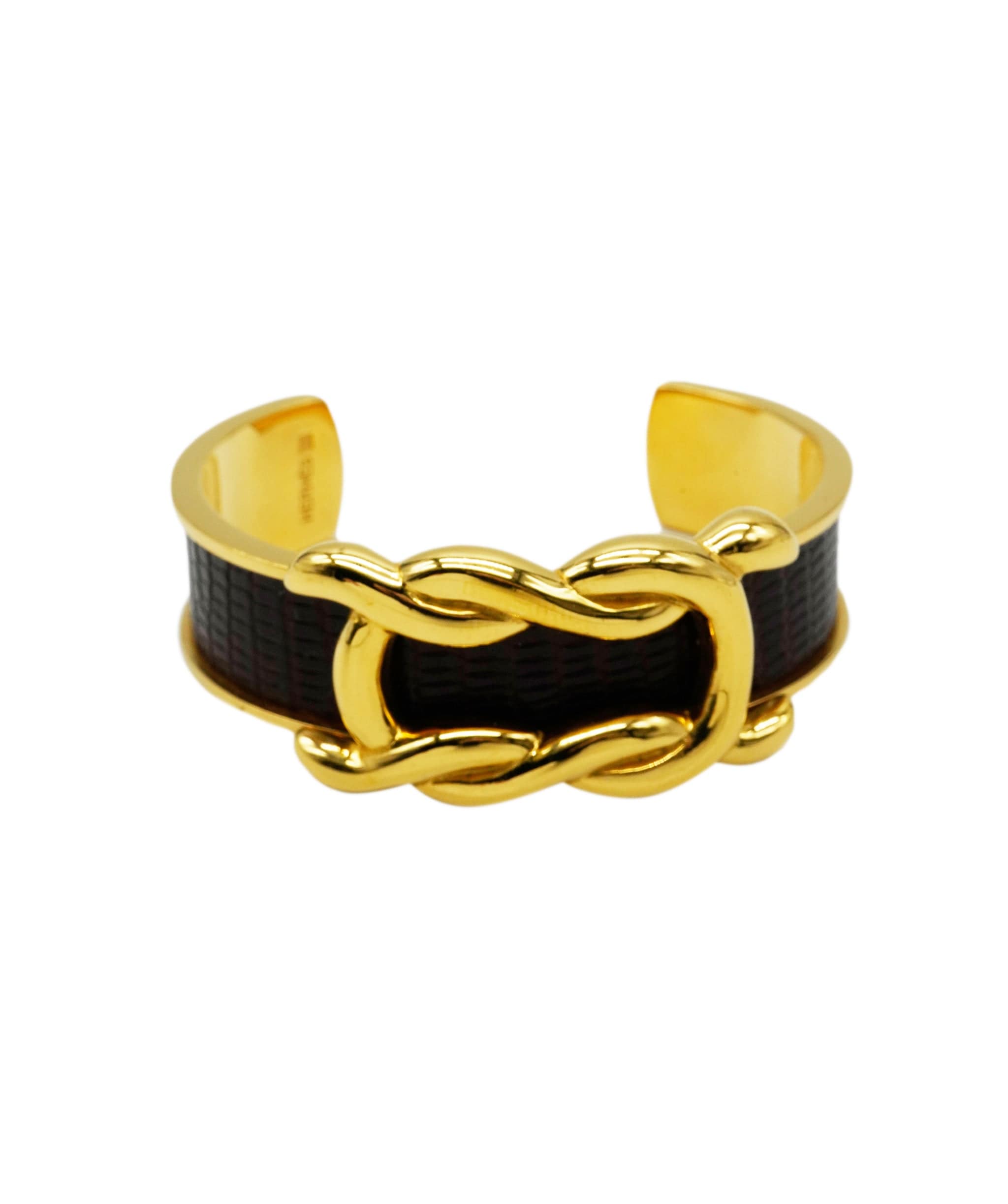 Hermès Hermès Burgundy/Gold Knot Cuff Bracelet AAV1348 - AWC2134