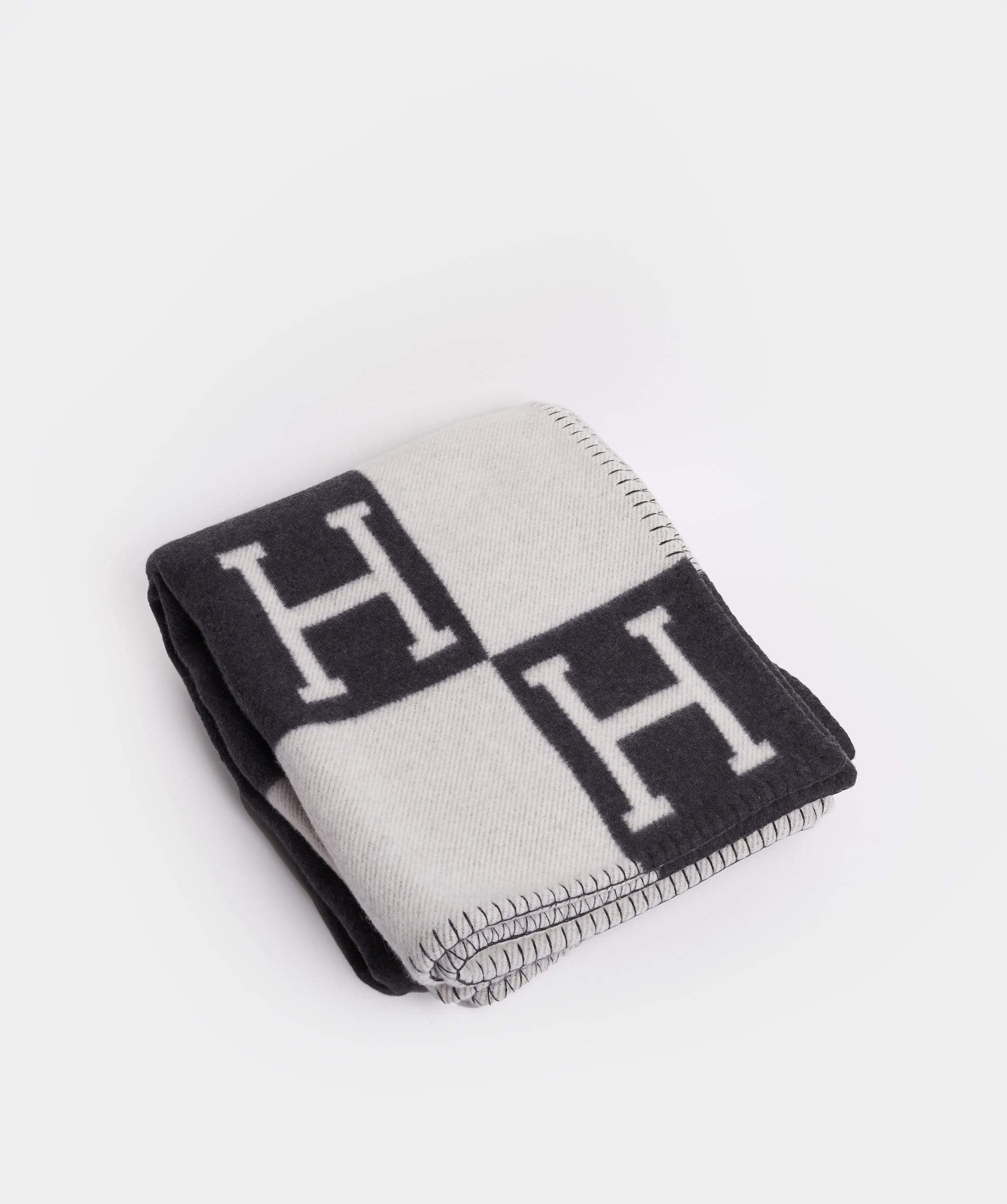 Hermès Hermes Cashmere black and white blanket