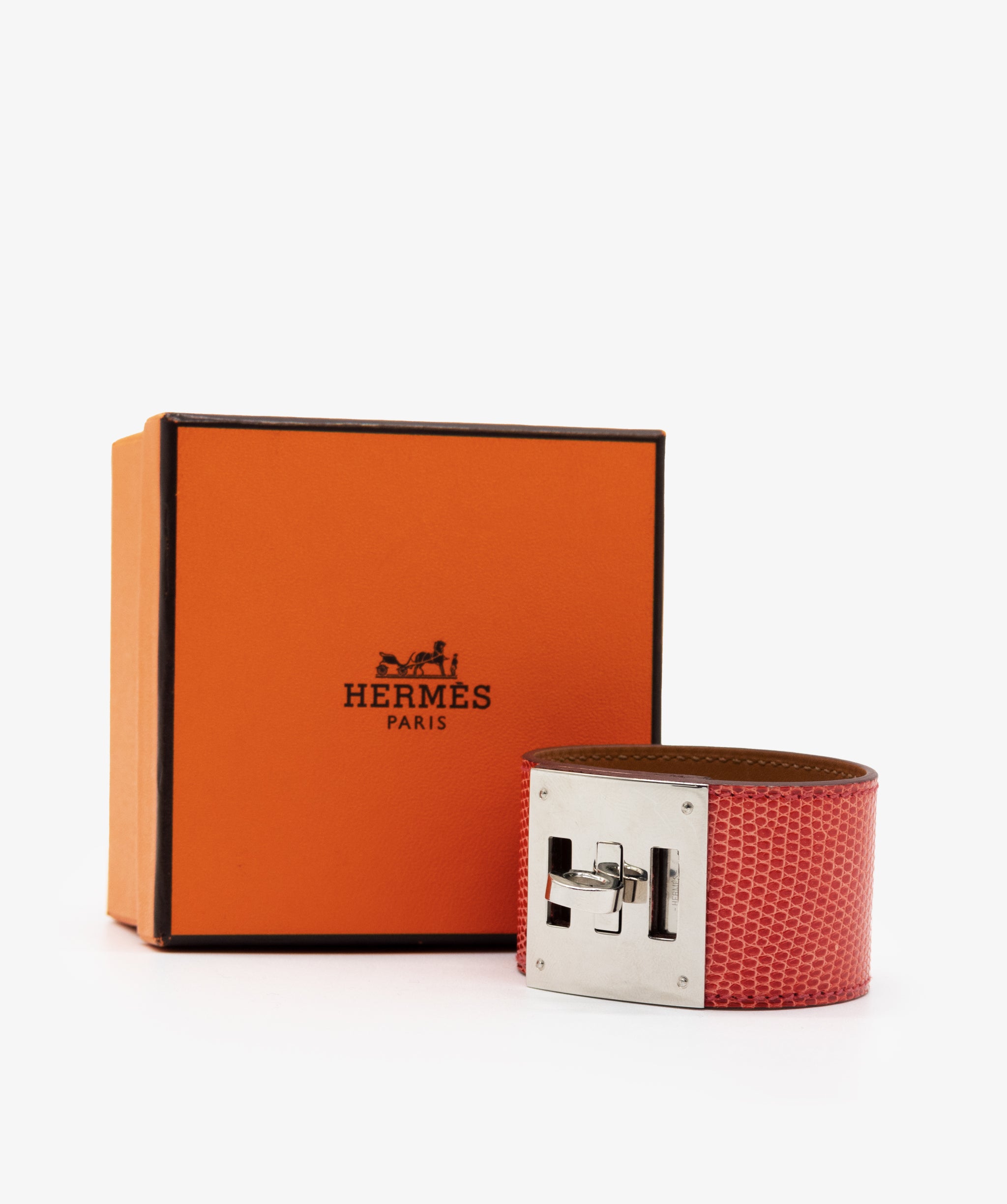 Hermès Hermes CDC Lizard Pink Bracelet